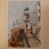 Aquarelle \\\\\\\"Promenade\\\\\\\" - format A3 - encadrée 80€